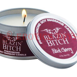 Código:	4911	Blazin' Bitch Pheromone Soy Massage Candle - 4 oz Black Cherry