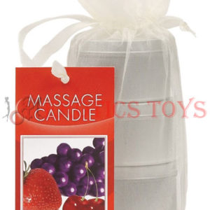 Código:	4937	Earthly Body Edible Candle Threesome Gift Bag - 2 oz Asst. Flavors Bag of 3