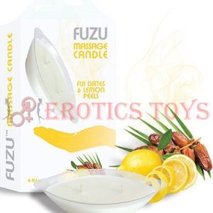 Código:	4942	Fuzu Massage Candle - 4 oz Fiji Dates & Lemon Peel