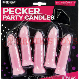 Código:	4978	Bachelorette Party Pecker Party Candles - Pink Pack of 5