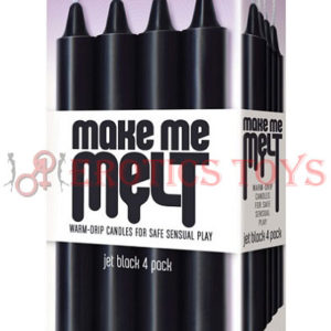 Código:	4983	The 9's Make Me Melt Sensual Warm Drip Candles - Jet Black Pack of 4