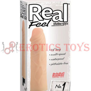 Código:	5147	Real Feel No. 1 Long 7.5" Vibe Waterproof - Mutli-speed Flesh