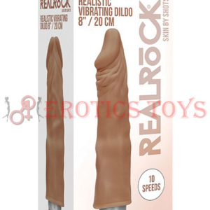 Código:	5169	Shots RealRock 8"Realistic Vibrating Dildo - Brown