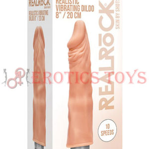 Código:	5170	Shots RealRock 8"Realistic Vibrating Dildo - Flesh