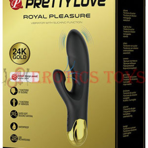 Código:	5267	Pretty Love Naughty Play Liquid Silicone Sucking Rabbit - Black & Gold