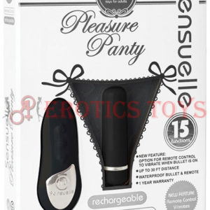 Código:	5400	Sensuelle Pleasure Panty Bullet w/Remote Control - 15 Functions Black