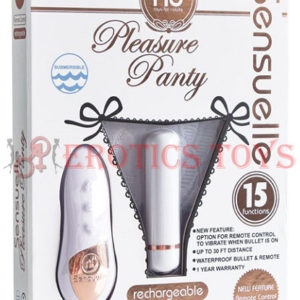 Código:	5401	Sensuelle Pleasure Panty Bullet w/Remote Control - 15 Function White