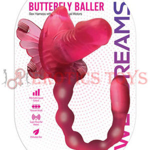 Código:	5553	Wet Dreams Butterfly Baller Sex Harness w/Dildo - Pink